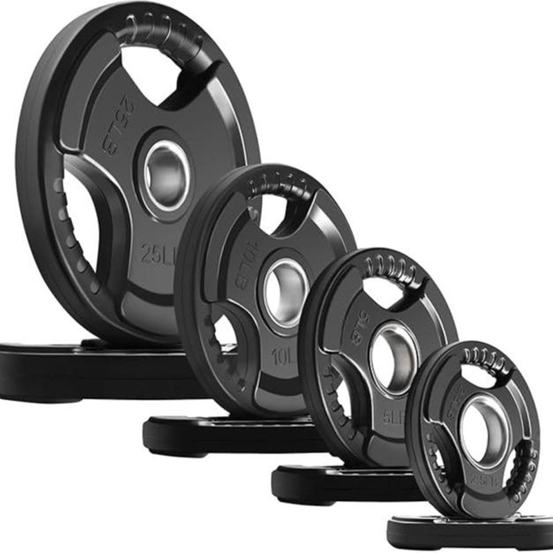 Ritfit Olympic Rubber Grip Plates for Barbell 105LB, 2-Inch Weight Plates for Weightlifting and Strength Training in Home & Gym, Single, Pair and Sets(2.5/5/10/25/35/45 LB) Olympic Weight