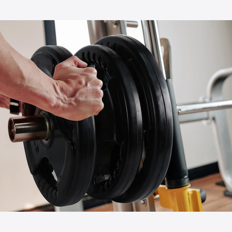 Ritfit Olympic Rubber Grip Plates for Barbell 105LB, 2-Inch Weight Plates for Weightlifting and Strength Training in Home & Gym, Single, Pair and Sets(2.5/5/10/25/35/45 LB) Olympic Weight