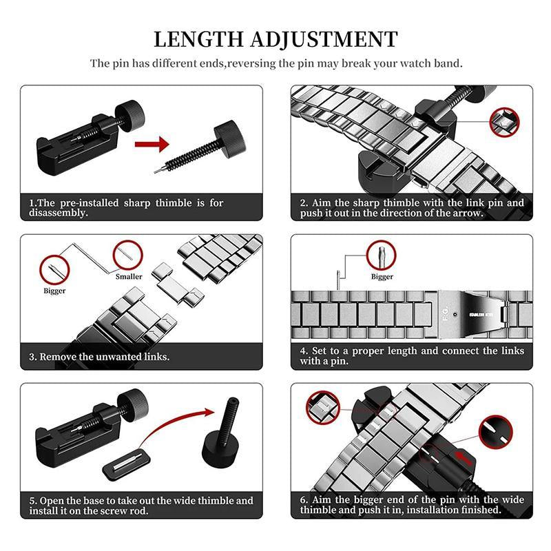 Watch Band, 1 Count Adjustable Length Replacement Straps with Anti-Dropping Damping Strip, Smart Watch Bands Compatible with Ultra SE 8 7 6 5 4 3 2 1 Series