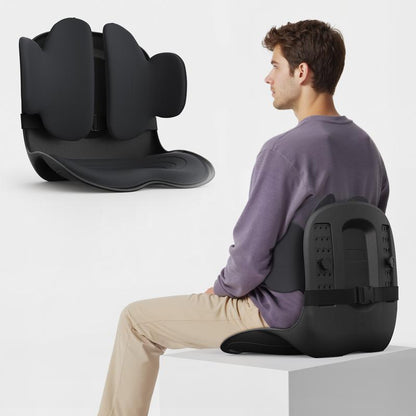 Restock Sale | Cabevibe M3 Dynamic Lumbar Support – Silicone Spineseat Ergonomic Back Support for Posture Correction & Lower Back Pain Relief, Perfect for Office, Car & Home, Gift for Men & Women Black Ergonomic High Back Executive Chair