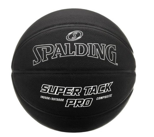 Spalding Super Tack Pro Indoor and Outdoor Basketball Blackout Edition - Size 7, 29.5"