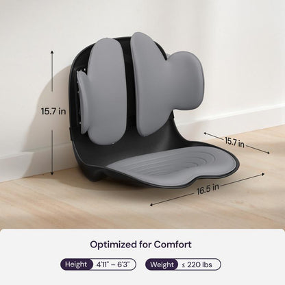 Restock Sale | Cabevibe M3 Dynamic Lumbar Support – Silicone Spineseat Ergonomic Back Support for Posture Correction & Lower Back Pain Relief, Perfect for Office, Car & Home, Gift for Men & Women Black Ergonomic High Back Executive Chair